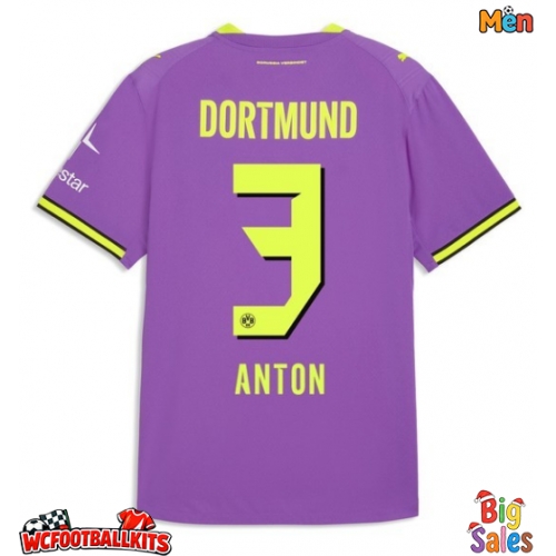 Borussia Dortmund Waldemar Anton #3 Replica Third Stadium Shirt 2026-27 Short Sleeve